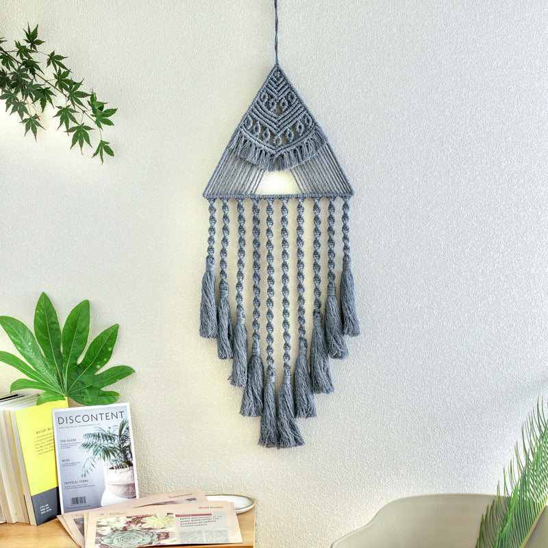 Handwoven Home Decor Triangle Dream Catcher Pendant Handwoven Home Decor Triangle Dream Catcher Pendant